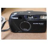 Vintage Petri 7s and Canon Sure Shot Cameras with Lenses and Accessories