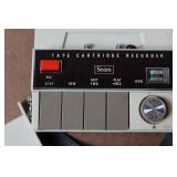 Vintage Sears Model 8245 Tape Cartridge Recorder with Carrying Case