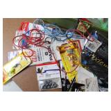 Fishing Gear Lot with 2 Tackle Boxes, Knives, Lures, and Accessories