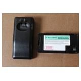 Motorola Vintage Flip Phone with Leather Case and Two Batteries