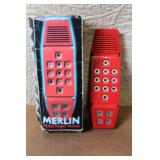 Vintage Merlin Electronic Wizard Game and Dyna Mike Toy Microphone with Original Box