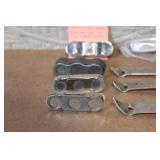 Vintage Beer Openers, Folding Stamps, and Collectible Tool Lot