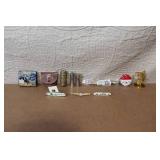 Vintage Cigarette Tin, Knives, Collectibles, and Novelty Items Lot
