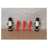Set of 5 Vintage Mr. Peanut Plastic Figurines