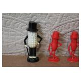 Set of 5 Vintage Mr. Peanut Plastic Figurines