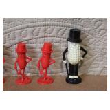 Set of 5 Vintage Mr. Peanut Plastic Figurines