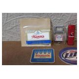 Vintage Beer Memorabilia Lot with Coasters, Bottle Caps, Opener, and Labels