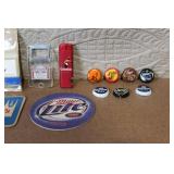 Vintage Beer Memorabilia Lot with Coasters, Bottle Caps, Opener, and Labels