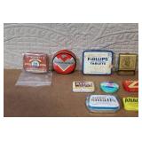Collection of 18 Vintage Medicine and Advertising Tins and Containers