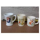 Vintage Fruit-Themed Ceramic Containers and Collectible Children
