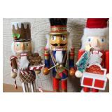 Set of 3 Decorative Wooden Nutcrackers Holiday Christmas Theme