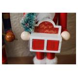 Set of 3 Decorative Wooden Nutcrackers Holiday Christmas Theme