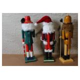 Set of 3 Decorative Wooden Holiday Nutcrackers