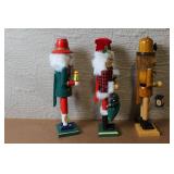 Set of 3 Decorative Wooden Holiday Nutcrackers