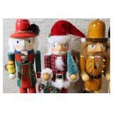 Set of 3 Decorative Wooden Holiday Nutcrackers