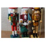 Set of 3 Decorative Wooden Holiday Nutcrackers
