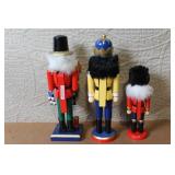 Set of 3 Traditional Wooden Nutcracker Figures