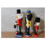 Set of 3 Traditional Wooden Nutcracker Figures