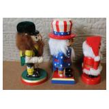 Set of 4 Decorative Wooden Nutcrackers with Unique Costumes