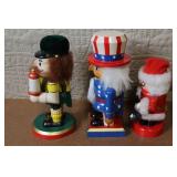 Set of 4 Decorative Wooden Nutcrackers with Unique Costumes