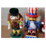 Set of 4 Decorative Wooden Nutcrackers with Unique Costumes