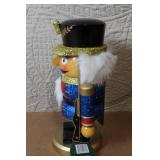 Set of 2 Holiday Nutcracker Figures Including Soldier and Snowman