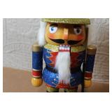 Set of 2 Holiday Nutcracker Figures Including Soldier and Snowman