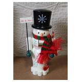 Set of 2 Holiday Nutcracker Figures Including Soldier and Snowman