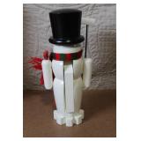 Set of 2 Holiday Nutcracker Figures Including Soldier and Snowman