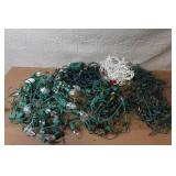 Collection of Assorted Holiday String Lights with Multicolor and White Bulbs