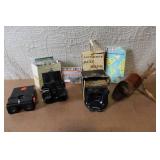 Vintage View-Master Stereoscope Bundle with Reels, Luna View Light Attachment, and 3D Viewer Accessories