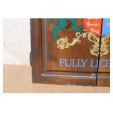 Kings Arms Wall-Mounted Dartboard Cabinet with Accessories