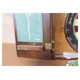Kings Arms Wall-Mounted Dartboard Cabinet with Accessories