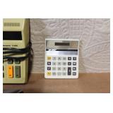 Vintage Calculator Lot with Texas Instruments TI-3000, IMA LC 780, Lee Long Upon & TI Pouch
