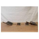 Set of 4 Vintage Wool Carding Brushes with Wooden Handles