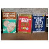 Coin Counter and Collectibles Reference Book Lot with Stamp Collecting Guide