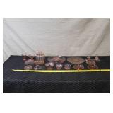 Set of Vintage Pink Depression Glassware Assorted Serving Pieces