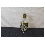 Vintage Glass and Brass Coffee Carafe with Warmer Stand