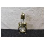 Vintage Glass and Brass Coffee Carafe with Warmer Stand