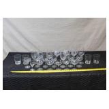 Collection of 23 Assorted Glassware Including Wine, Cocktail, and Tumblers