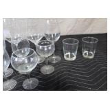 Collection of 23 Assorted Glassware Including Wine, Cocktail, and Tumblers