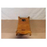 Wall Mount Pendulum Clock with Oak Finish and Roman Numeral Dial