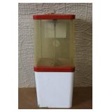 Vintage 25 Cent Coin Operated Candy or Gumball Machine with Key