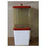 Vintage 25 Cent Coin Operated Candy or Gumball Machine with Key