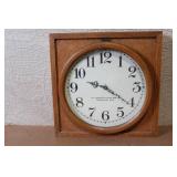 Standard Electric Time Co. Wall Clock in Oak Case