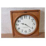 Standard Electric Time Co. Wall Clock in Oak Case