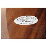 Vintage Mabini Handicraft Kiln Dried Monkey Pod Nut Bowl with Mallet