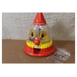 Vintage Ring Ding Clown Plastic Mechanical Bank