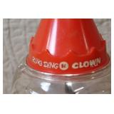 Vintage Ring Ding Clown Plastic Mechanical Bank