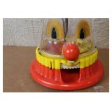 Vintage Ring Ding Clown Plastic Mechanical Bank